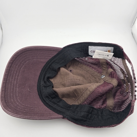 Carhartt Plum Mesh-Back Cotton Twill Cap with Logo Patch - Picture 6 of 7
